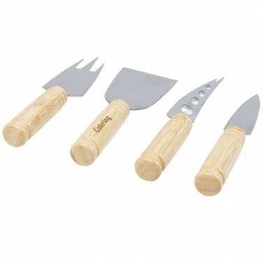 Logotrade promotional giveaways photo of: Cheds 4-piece bamboo cheese set