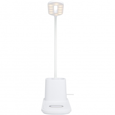 Logo trade promotional giveaway photo of: Bright desk lamp and organizer with wireless charger