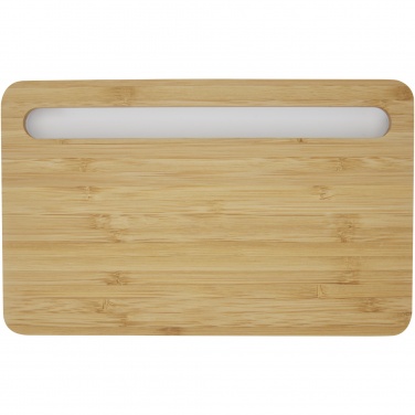 Logo trade corporate gifts picture of: Medake 10W bamboo wireless charger