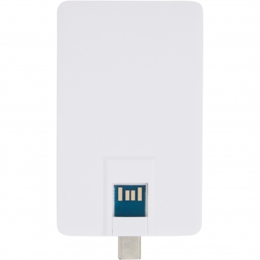 Logo trade promotional products image of: Duo slim 32GB USB drive with Type-C and USB-A 3.0