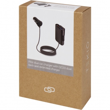 Logotrade promotional item picture of: Pilot dual car charger with QC 3.0 dual back seat extended charger