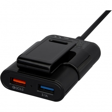 Logotrade promotional merchandise picture of: Pilot dual car charger with QC 3.0 dual back seat extended charger