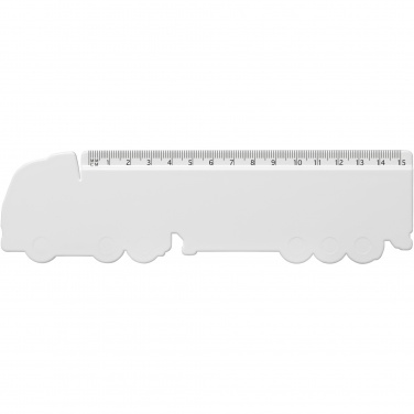 Logo trade promotional gifts picture of: Tait 15 cm lorry-shaped recycled plastic ruler
