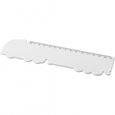 Logo trade promotional item photo of: Tait 15 cm lorry-shaped recycled plastic ruler