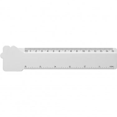 Logo trade advertising products image of: Tait 15 cm house-shaped recycled plastic ruler