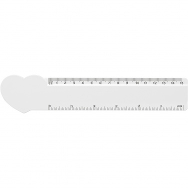 Logotrade business gift image of: Tait 15 cm heart-shaped recycled plastic ruler
