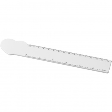 Logotrade promotional merchandise photo of: Tait 15 cm heart-shaped recycled plastic ruler