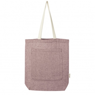 Logotrade advertising product picture of: Pheebs 150 g/m² recycled cotton tote bag with front pocket 9L