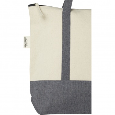 Logotrade advertising product picture of: Repose 320 g/m² recycled cotton zippered tote bag 10L