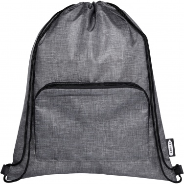 Logo trade promotional giveaways picture of: Ash recycled foldable drawstring bag 7L