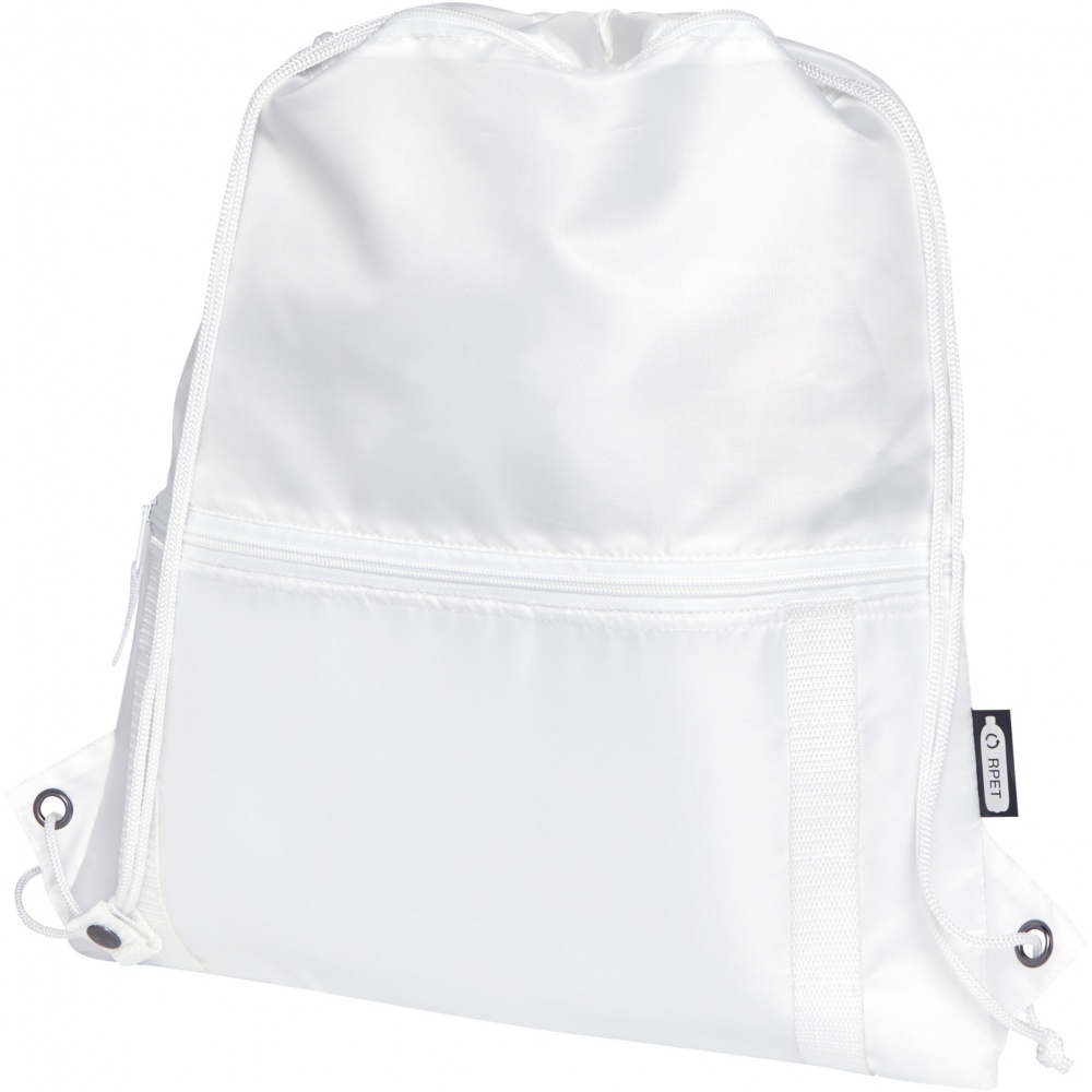 Logo trade corporate gifts image of: Adventure recycled insulated drawstring bag 9L