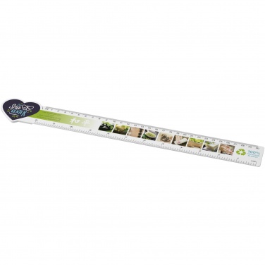 Logotrade promotional gift picture of: Tait 30cm heart-shaped recycled plastic ruler