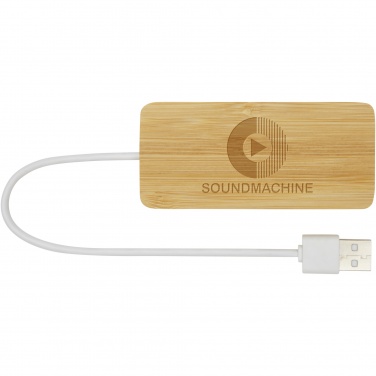 Logo trade corporate gifts image of: Tapas bamboo USB hub