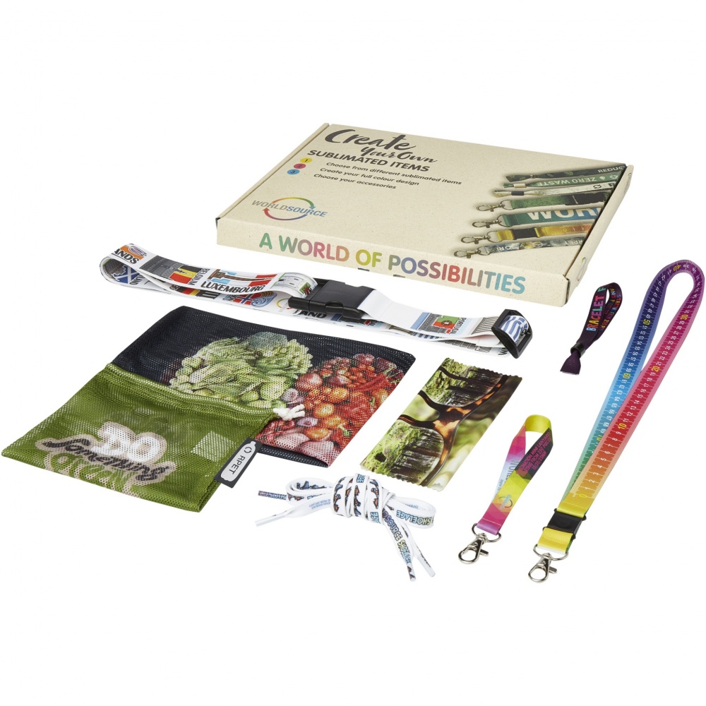 Logo trade promotional merchandise image of: Sublimation sample box