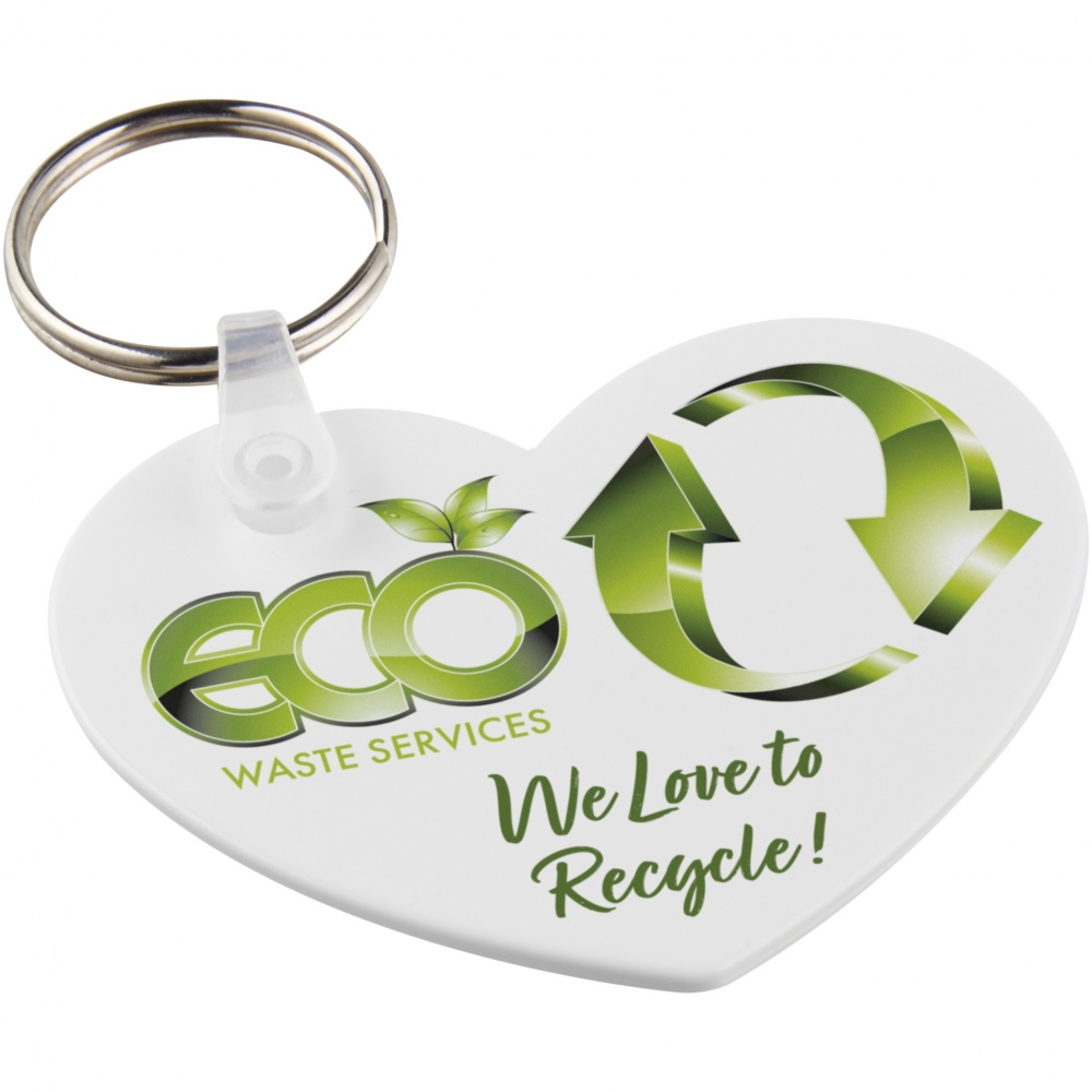 Logotrade promotional merchandise photo of: Tait heart-shaped recycled keychain