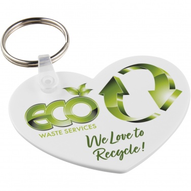 Logo trade corporate gift photo of: Tait heart-shaped recycled keychain