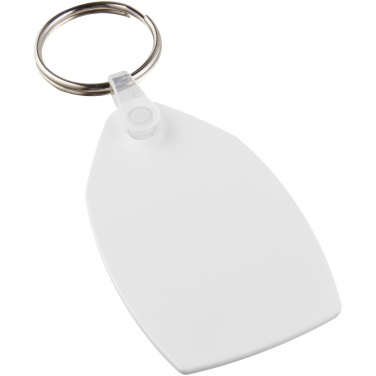 Logo trade promotional giveaways picture of: Tait rectangular-shaped recycled keychain