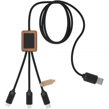 Logo trade promotional items image of: SCX.design C29 3-in-1 bamboo cable
