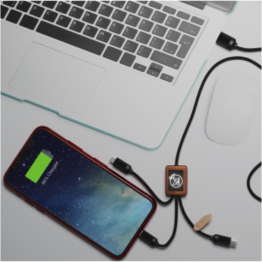 Logo trade promotional merchandise picture of: SCX.design C29 3-in-1 bamboo cable