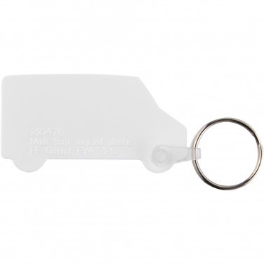 Logotrade promotional item image of: Tait van-shaped recycled keychain