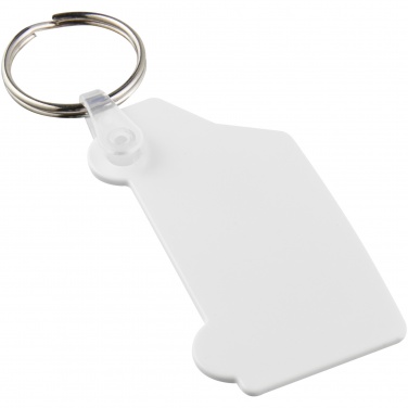 Logo trade promotional giveaways image of: Tait van-shaped recycled keychain