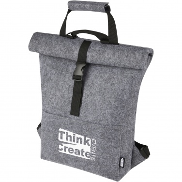 Logotrade advertising product picture of: Felta GRS recycled felt roll-top bike bag 13L
