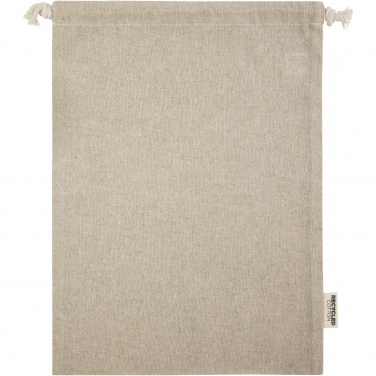 Logo trade promotional gift photo of: Pheebs 150 g/m² GRS recycled cotton gift bag large 4L