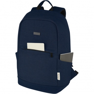 Logo trade business gift photo of: Joey 15.6" GRS recycled canvas anti-theft laptop backpack 18L