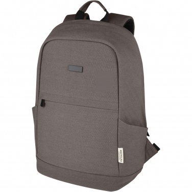 Logo trade promotional merchandise picture of: Joey 15.6" GRS recycled canvas anti-theft laptop backpack 18L