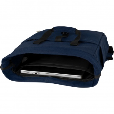 Logotrade promotional items photo of: Joey 15” GRS recycled canvas rolltop laptop backpack 15L