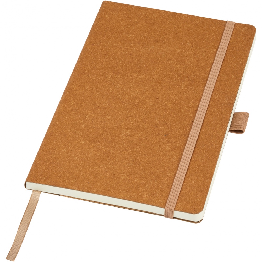 Logo trade promotional merchandise photo of: Kilau recycled leather notebook 