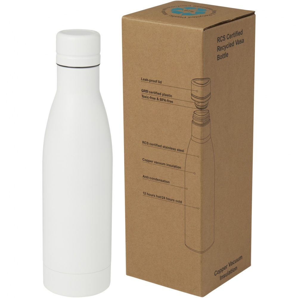 Logotrade promotional item image of: Vasa 500 ml RCS certified recycled stainless steel copper vacuum insulated bottle
