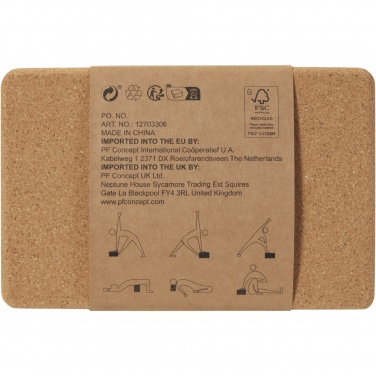 Logotrade promotional item picture of: Trikona cork yoga brick