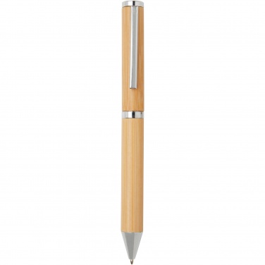 Logo trade advertising products picture of: Apolys bamboo ballpoint and rollerball pen gift set 