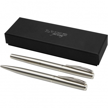 Logotrade promotional giveaways photo of: Didimis recycled stainless steel ballpoint and rollerball pen set