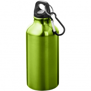 Logo trade promotional gift photo of: Oregon 400 ml RCS certified recycled aluminium water bottle with carabiner
