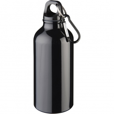 Logo trade corporate gift photo of: Oregon 400 ml RCS certified recycled aluminium water bottle with carabiner