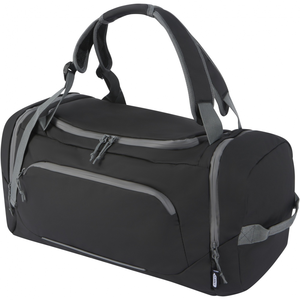 Logo trade advertising products picture of: Aqua GRS recycled water resistant duffel backpack 35L