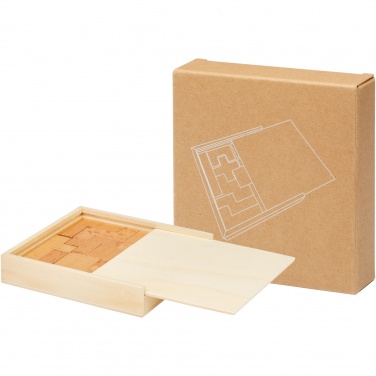 Logo trade business gifts image of: Bark wooden puzzle