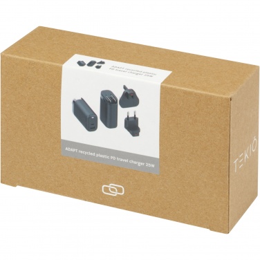Logo trade promotional gifts image of: ADAPT 25W recycled plastic PD travel charger