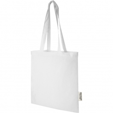 Logo trade corporate gifts picture of: Madras 140 g/m2 GRS recycled cotton tote bag 7L