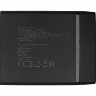 Logo trade promotional product photo of: ADAPT 72W recycled plastic PD power station