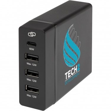 Logo trade advertising products picture of: ADAPT 72W recycled plastic PD power station