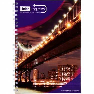 Logo trade promotional item photo of: Desk-Mate® A5 spiral notebook with printed back cover