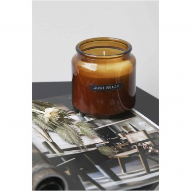 Logotrade promotional item image of: Wellmark Let's Get Cozy 650 g scented candle - cedar wood fragrance