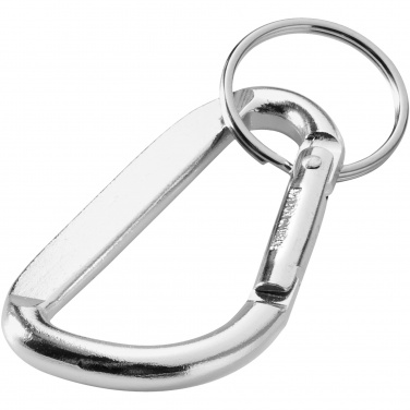 Logo trade promotional merchandise picture of: Timor RCS recycled aluminium carabiner keychain