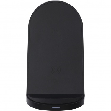 Logotrade promotional gift picture of: Loop 15W dual coil RCS recycled plastic wireless charging stand