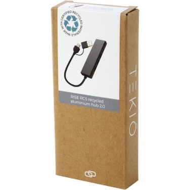 Logotrade business gift image of: Rise RCS recycled aluminium USB 2.0 hub