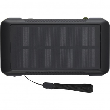 Logo trade business gifts image of: Soldy 10.000 mAh RCS recycled plastic solar dynamo power bank 