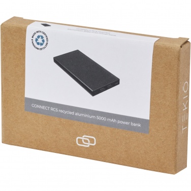 Logo trade promotional gift photo of: Connect 5000 mAh recycled aluminium power bank 